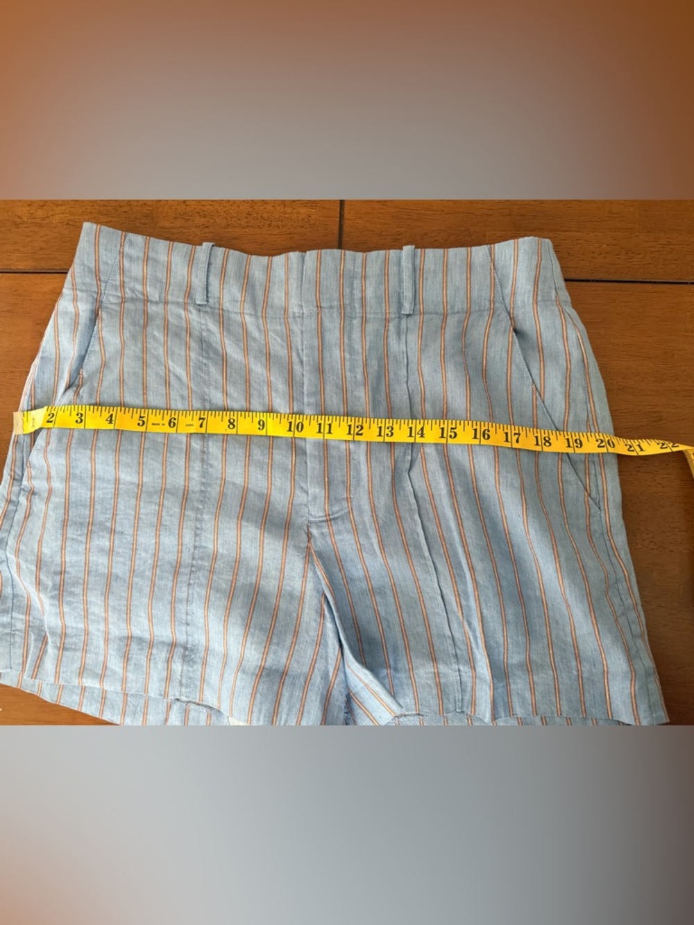 NWT Madewell Pintucked Shorts in Linen, Delphinium Blue Size 10 - Picture 8 of 12